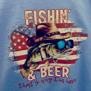 Everyone loves a tee shirt Fishing & Beer that’s why I’m here.New never worn.